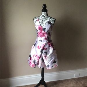 Lilac floral event dress